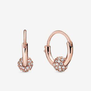 Pandora Pavé Bead Hoop Earrings